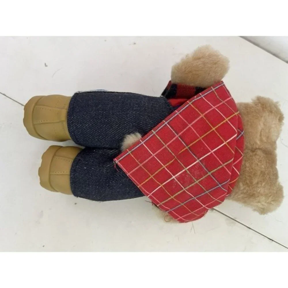 Vintage Furskins Xavier Roberts Plush Bear Overalls 7